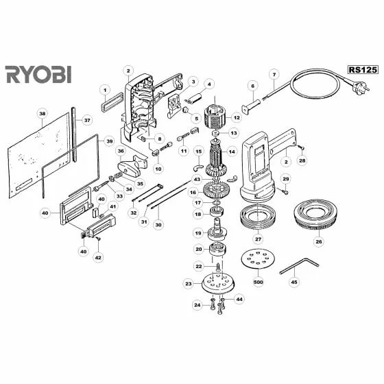 Ryobi RS115 Spare Parts List Type: 1000017431